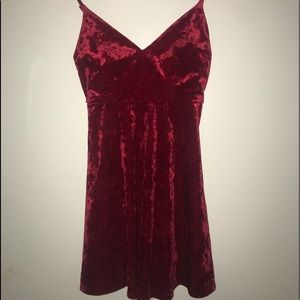 Red velvet dress